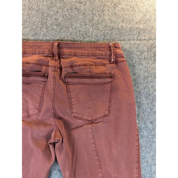 White House Black Market Jeans 8 Women's Red Skinny Skimmer Stretch Cotton - Picture 12 of 14